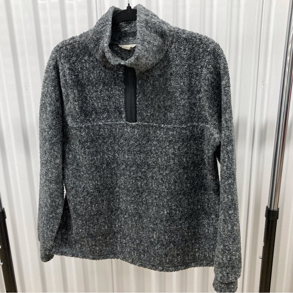 Women’s Gray Speckled Sherpa Jacket